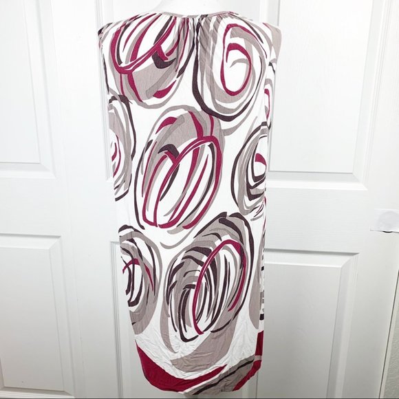 Spring + Mercer Dress Women Large Pink Grey  Sleeveless Mini Swirl Straight - Picture 2 of 5